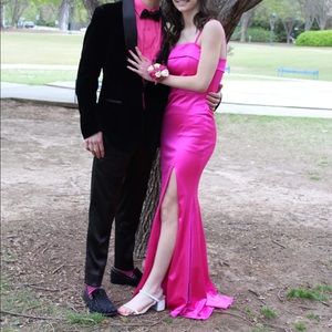 fuscia pink prom dress!!